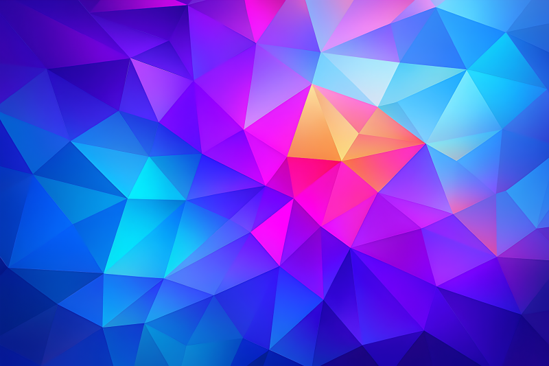 Abstract 3D colored triangular tessellation