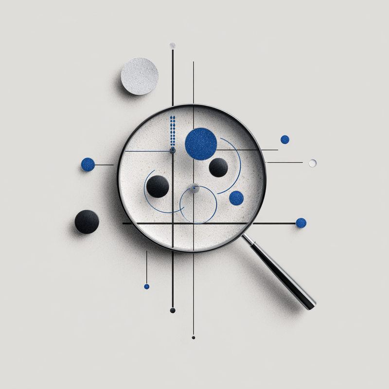 Magnifying glass over an image of a geometric neural network